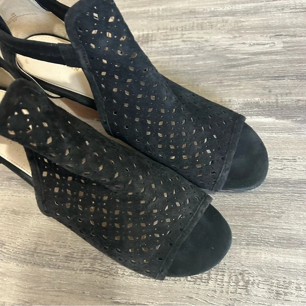 Cole Haan Edie Wedge Black Suede Bootie